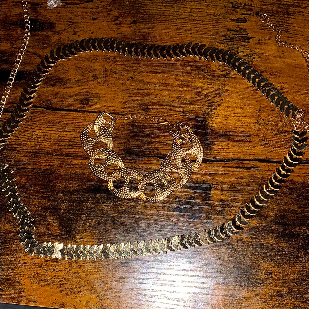 Elegant Gold-Tone Necklace Set
